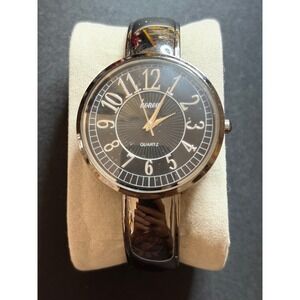 Honey Bangle Watch Women Black Gunmetal Quartz Analog Minimalist Timepiece